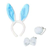 Special Fluffy Blue Easter Bunny Ears Headband Party Costume Plush Bunny Ears Headbands Cute Rabbit Hairbands