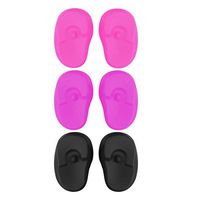 SUPVOX 3 Pairs Silicone Ear Caps Hairdressing Dye Coloring Ear Protector Covers Hair Dye Shield Protector for Shower Hair Dyer Salon