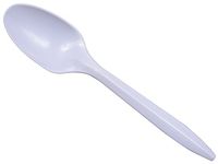 Daxwell Medium Weight Polypropylene 5 11/16" Teaspoon, White, Recyclable (Case of 500)