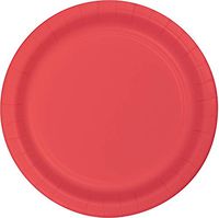 Creative Converting 473146B Dinner Plates, 8.75", Coral