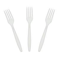 AmerCare Heavy Weight White Polystyrene Forks, Case of 1000
