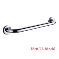 Chi Cheng Fang Electronic business Bathroom handrail 304 stainless steel handicapped handle bathroom non-slip handrail built-in steel pipe super load 300kg (Size : 58cm(22.8inch))