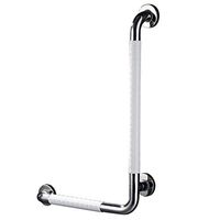 L Type Armrest Stainless Steel Non-Slip Safety Armrest Wc Toilet Bowl Support Frame Bathroom Take A Shower Railing Public Wc Armrest Old Man Disabled Armrest,White,A