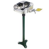 Speakman SE-1150 Optimus Pedestal-Mounted Emergency Eye and Face Wash Station, Stainless Steel Bowl
