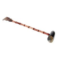 Healifty Back Massager Tool Back Scratcher Hammer Natural Horn Long Handle Backscratcher Scratching Tool for Itching Relief (Random Color)