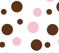 5ct Brown Pink White Neapolitan Polka Dot Tissue Paper Gift Wrapping 20"x30" Sheets nfLG -1157