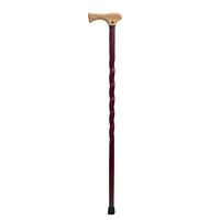 Brazos 37" Handcrafted Curly Maple Handle Select Wood Walking Cane for Men and Women, Twisted Purpleheart Shaft, Made in The USA
