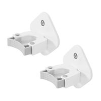 2pcs Multifunctional Mop and Broom Holder Wall Mounted Mop Broom Organizer Adhesive Storage Rack Bathroom Kitchen Organizer (White)