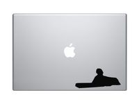 Great Architecture - Great Sphinx of Giza Plateau Pharaoh - 5" Black Vinyl Decal Sticker Car Macbook Laptop