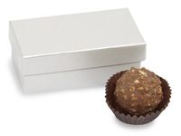 Rigid Truffle Candy Boxes - Double Truffle Boxes Pearl 3-1/4x1-5/8x1-1/4" - 2 Pc Box - (2 Packs; 24 Per Pack) - WRAPS-TBR2PL