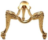 1.65" Antique Style Gold Tone Metal Egg Stand Display Holder
