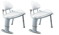 Moen Non Slip Adjustable Transfer Bench, Glacier White (DN7105) (Pack of 2)