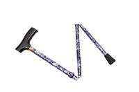 Essential Medical Supply Spring Garden Collection Demi Folding Cane in Lilac with Wood Derby Handle