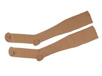 ASRocky (1 Pair, Sm/Med, Beige) Graduated Compression Socks Anti-Fatigue Antimicrobial Calf High Below Knee Mens Womens Sock Leg Foot Ankle Heel Support Pain Relief Stockings Reduce Swelling