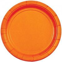 Pans Pro Party Colors 7" Inch Round Dinner Paper Plate's (72, Orange)
