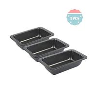 YOGIRL 3 Pcs Bread Pans For Baking 8.7 x 4.6 Non-Stick Bakeware Bread Carbon Steel Toast Mold for Baking Bread Pan Bread Tin for Homemade Cakes, Breads and Meatloaf