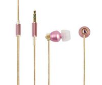 Swarvoski Crystal iBuds by G-Cube IB990R Rose color earbud Fully Faceted Xilion - Cut Swarovski Element, Enhanced Bass driven sound 10MM speaker, with Green Oxygen free Copper and Tangle free cable IB-990R