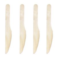 Dress My Cupcake Disposable Rustic Cutlery 500-Pack Wooden Party Knives, 6.5-Inch