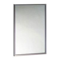 Bobrick B-165 2430 Channel-Frame Mirror, 24" X 30", 430 Stainless