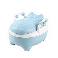 Toilet Home Portable Baby Toilet Cartoon Hippo Detachable Child Potty Coach, Suitable for Boys and Girls Baby 3 Color Optional (Color : Blue)
