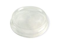 World Centric 100% Compostable Corn PLA Lid - Raised, No Hole - Fits 4-9 Ounce Clear Cups (Case of 2000)