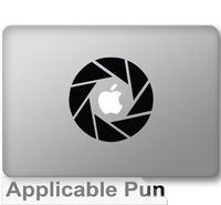 Photography Aperture - Gaming - Black Vinyl Decal Decorative - Sized for 13" Macbooks