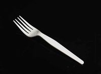 FORK, HEAVYWEIGHT CHAMPAGNE POLYSTYRENE BULK PLASTIC