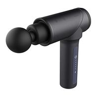 Lightweight Percussion Massage Gun Noiseless Deep Tissue Massager Gun with Carrying Case and 6 Attachments, 5 Speeds, Black