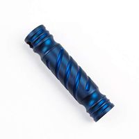 FIRMMTL Small Pill Holder - Carry Your Daily/Emergency Medicine in This Exquisite Titanium Keychain Pill Fob Case (Blue)