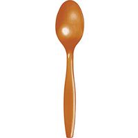 Club Pack of 288 Glittering Gold Premium Disposable Party Spoons 9”