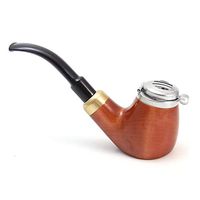 Mr. Brog Full Bent Smoking Tobacco Pipe - Model No: 21 Old Army Pecan - Pear Wood Roots - Hand Made