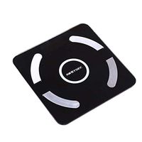 Beautiful girl's shop Electronic Scales,USB Charging Body Fat Bluetooth Smart Weight Scale Intelligence, Digital Glass Display Home (Color : Black)