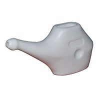 Traveller's Neti Pot for Nasal Cleansing | Handy Compact & Travel Friendly White Jala Netipot with Instructions Leaflet