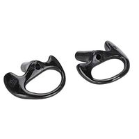 Silicone Ear Mold, Black Silica Gel Ear Mold Replacement for Most Coil Tube Audio Kits (Not Easy to Deform or Discolor, Soft and Comfortable, Ambient Sound)(S)