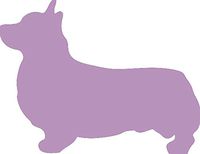 hBARSCI Corgi Vinyl Decal - 5 Inches - for Cars, Trucks, Windows, Laptops, Tablets, Outdoor-Grade 2.5mil Thick Vinyl - Lilac