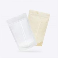 Stand Up Clear Silk Paper Zipper Mask Package Bags Self Seal Zip Lock Coffee Packing Pocket With Tear Notch Transparent Silk Poly Heat Seal Pack Pouch 20Pcs (Mixed White Gold, 16x25CM(6.3"x9.84"))