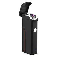 Kivors Dual Arc Lighter USB Rechargeable Windproof Electrical Plasma X Beam Arc Lighter with 800 mAh Replaceable Battery (Black)