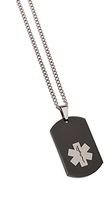 Stainless Steel Dog Tag Onyx - Blank