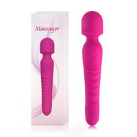 Handheld Wand Massager with Heating Mode - Tight and Sore Muscles Relief Massager, Alleviating Shoulder, Arms, Back, Legs, Or Muscle Tension - Body Therapeutic, 100% Waterproof and Quiet. (Pink)