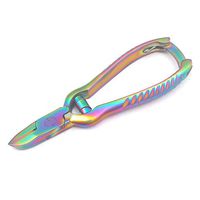 LAJA Imports Multi Color Rainbow Stainless Steel Nail Cutter Barrel Spring 5 1/2"