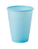 Exquisite 12 oz Light Blue Plastic Cups II 50 Count Bulk Pack Disposable Party Cups II Premium Quality Plastic Tumblers for Parties