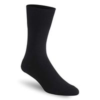 Diabetic Socks Womens, Feelwe Ankle Diabetic Socks Mother's Day Black Diabetic Extra Socks Crew Socks with Seamless Toe and Cushion Diabetic Socks for Men Size 13-15 Extra Wide 1 Pairs Black XL
