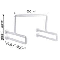 Bathroom safety rails Bathroom Safety Toilet Rail, Toilet Safety Frame With Toilet Seat Assist Handrail Grab Bar, Medical Supply For Elderly Disabled (Color : White)