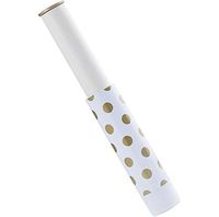Flint Retractable Lint Roller, Refillable, 30 Sheets (White Polka)
