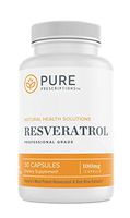 Pure Prescriptions Resveratrol Supplement - Pure Trans Resveratrol with Red Wine Polyphenols Antioxidant Support for Immune, Heart Health and Anti Aging Benefits - 30 Vegan Capsules