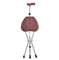RES&DZ Portable Crutch Stool Adjustable Height (Walking Stick & Chair Seat)