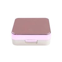Simple Contact Lens Box ABS Material Colorful Case Travel Portable Glasses Eye Care Case Eyewear Accessories,Rose red