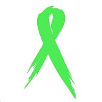 Lymphoma Awareness Ribbon - Vinyl - 4 Inches (Color: Lime Green) Decal Laptop Tablet Skateboard Car Windows Stickers