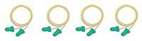 Howard Leight LPF-30 Max Lite Disposable Foam Corded Earplugs, Polyurethane Foam, Small, Yellow/Green (Pack of 100) (4)