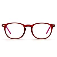 Blue Light Blocking Computer Glasses, Women and Men Computer Reading Glasses Blue Light Filter with Spring Hinge TR90 Fashion Lightweight Frame UV Protection Anti Glare Eyestrain (Red, 0.0D)